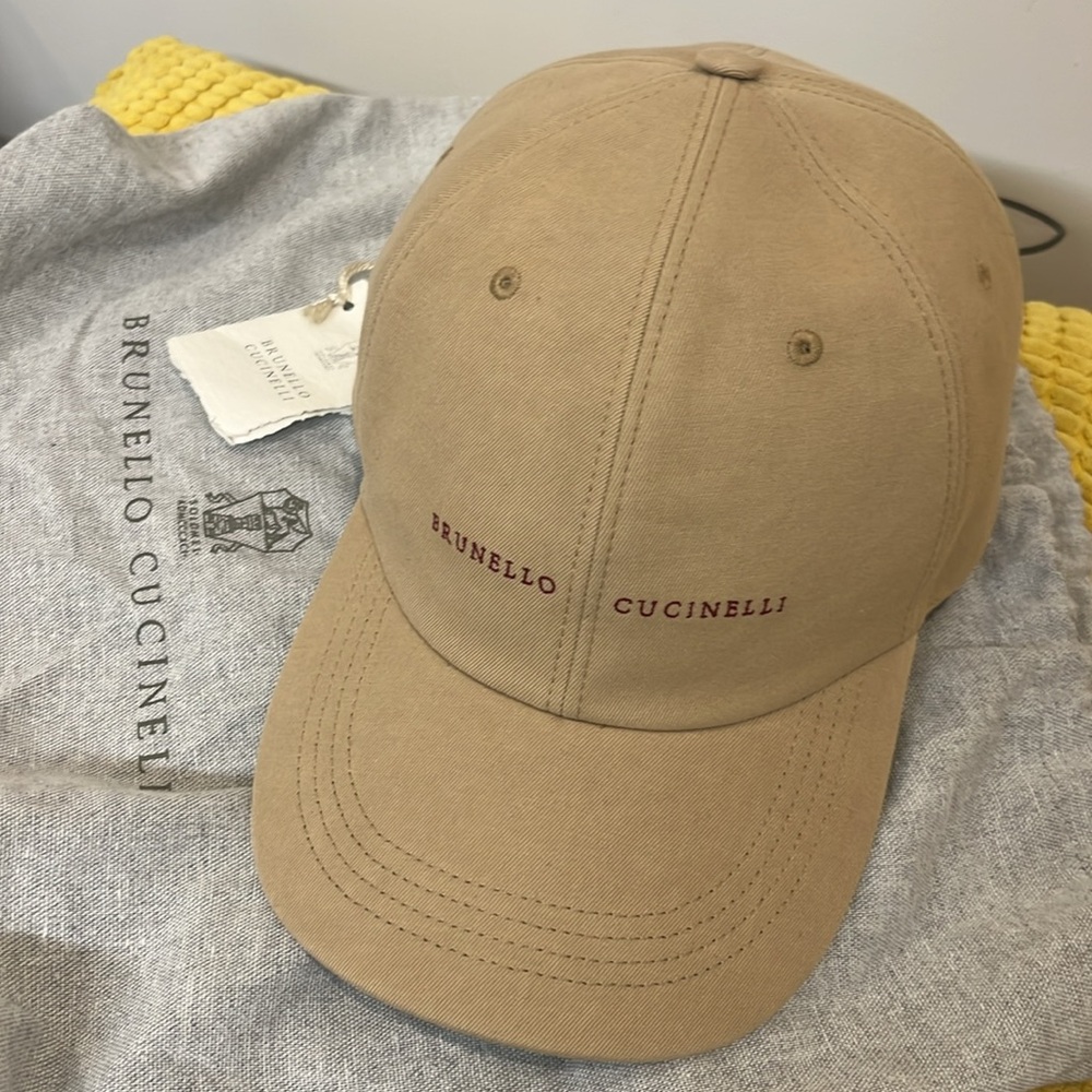 Brunello Cucinelli Logo Cotton Baseball Cap New w tag n dust bag! Size M unisex